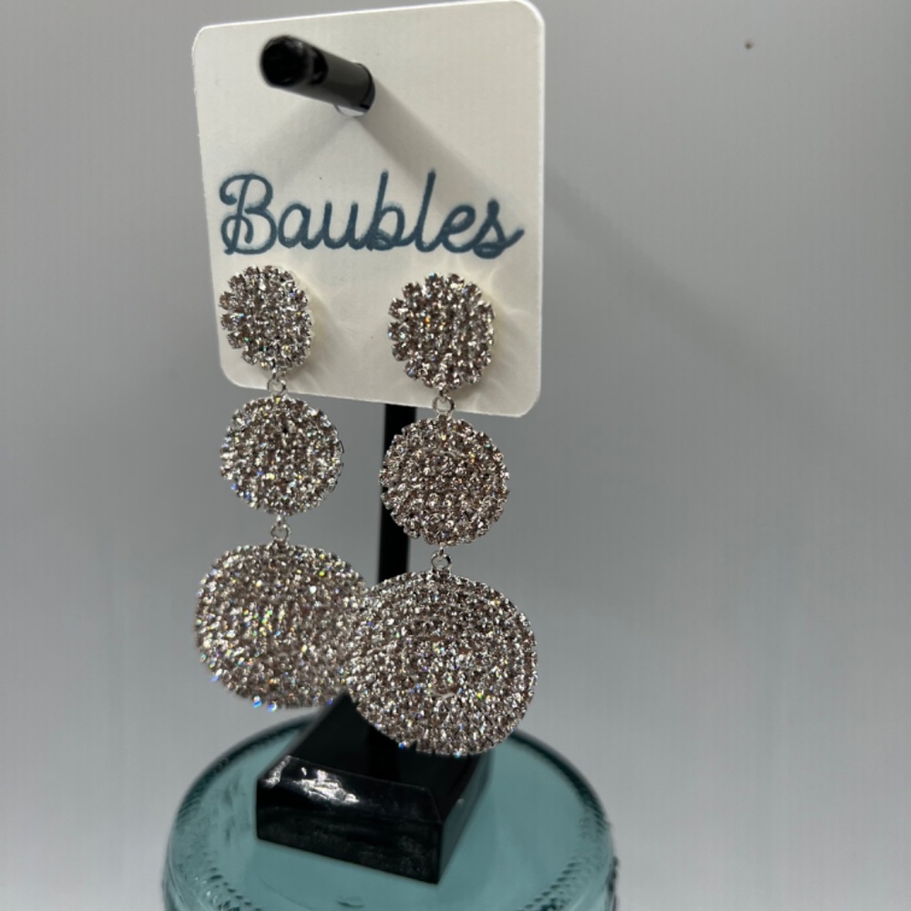 Baubles Chandelier Austrian Crystal Silver Earrings $12 EA or Bundle 3/$20